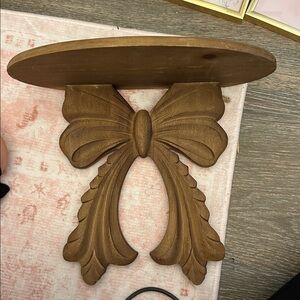 Decorative Brown Bow Wall Shelf